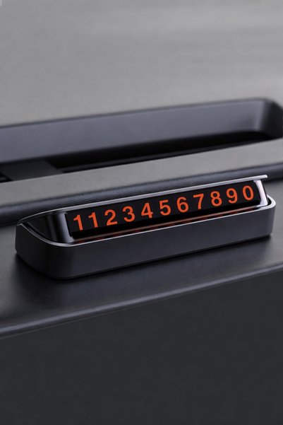 MDSTECH Vehicle Parking Number |   Concealable Phone Number Plate for Dashboard