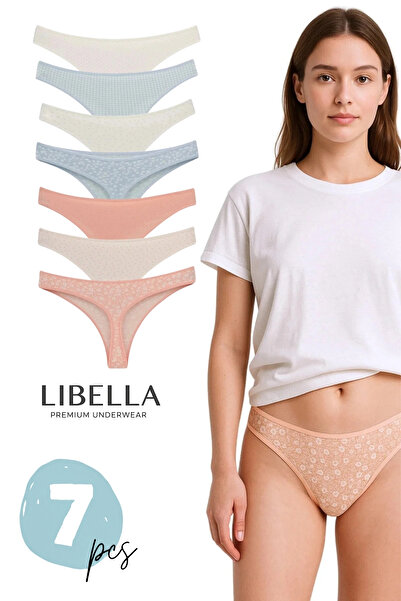LİBELLA İÇ GİYİM Seria Premium Bumbac material elastic Pachet de 7 Chiloți pe...
