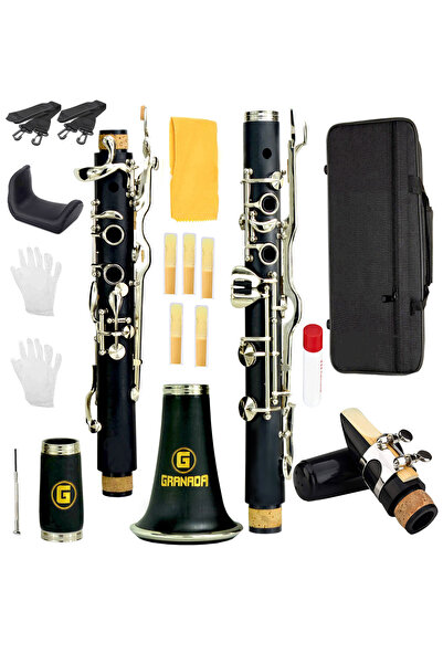 Granada 4 Yüzük Sol Klarnet 5 Adet Yedek Kamış Parmak Dayama Ve Kamış Şarjörü...