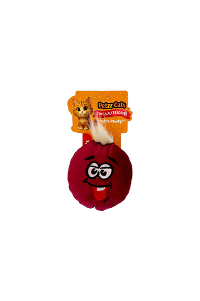 Petzzcats لعبة القط القطيفة مينو ماتاتابي مع صوت خشخشة باللون العنابي 13×11 سم