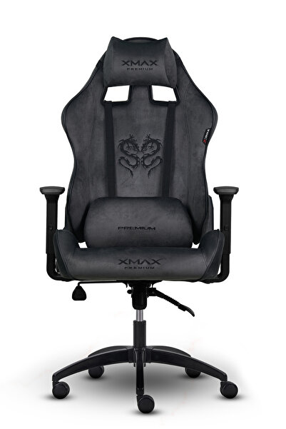 XMAX / Rio Balerion Koyu Gri Kadife Terletmez Kumaş Gaming Oyuncu Koltuğu / 1...