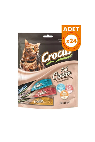 Crocus Karışık Lezzetler Sıvı Kedi Ödül Maması 24 Adet 30x15 Gr