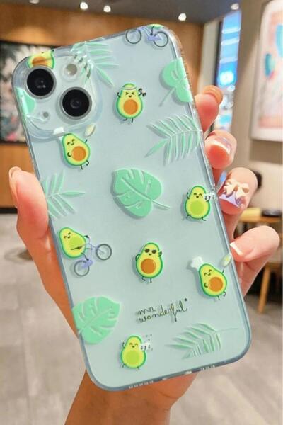 3GEN CASE İphone 13-İphone 14 Uyumlu Desenli Şeffaf Silikon Kılıf
