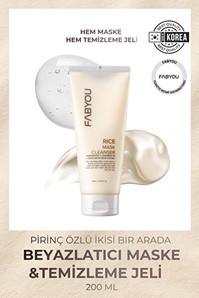 FabYou Pirinç Özlü Maske Etkili Yüz Temizleyici