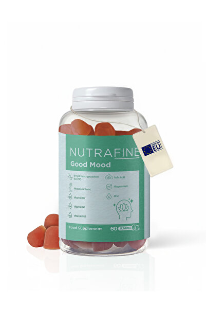 Nutrafine Good Mood Gummy, Duygu Durumu Destekleyici, 5-HTP & Rodiola İçerikl...