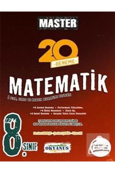 Okyanus Yayınları 8. Sınıf Master 20 Matematik Denemesi