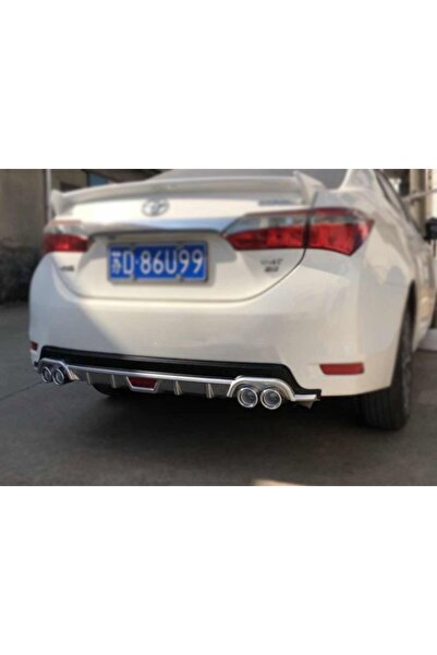 OEM AUTOGP Toyota corolla difüzör arka tampon eki gri 4çıkış 2016+