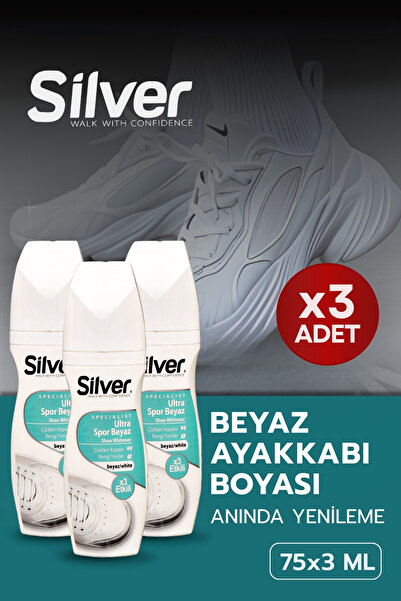 Silver X3 Etkili Güçlendirilmiş Ultra Beyaz Spor Bez Ve Kumaş Likit Ayakkabı ...