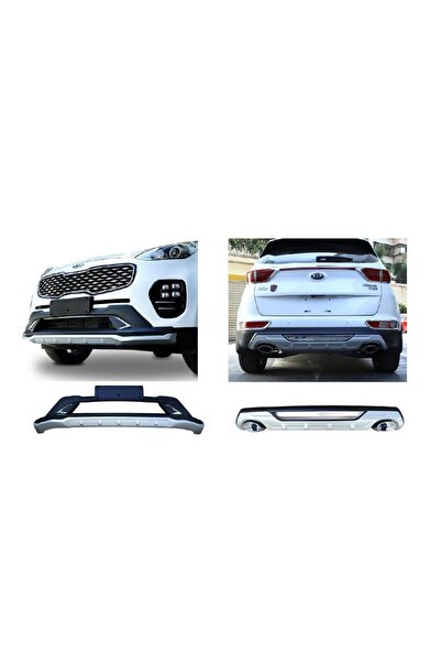 Genel Markalar Kia sportage ön ve arka koruma difüzör 2016-20 çift çıkış egzoz