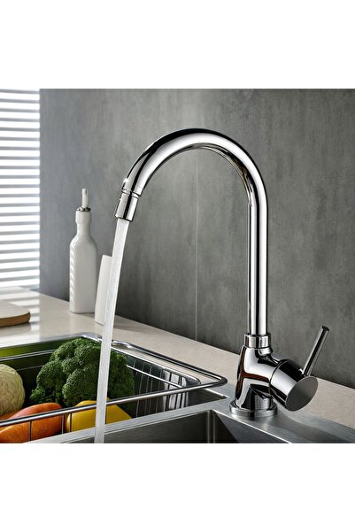 Viosa VİOSA 360 Derece Oynar Başlıklı Çubuk Kol Mutfak Evye Bataryası