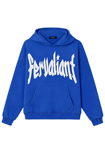 Fer Valiant سويت شيرت ستار باف مطبوع قصة فضفاضة بغطاء رأس للجنسين