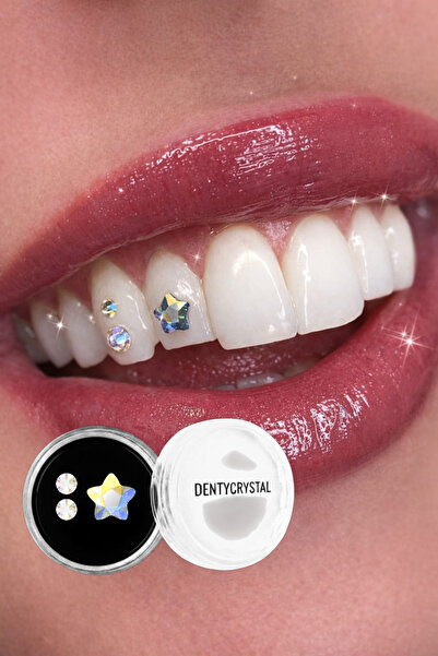 DENTYCRYSTAL Diş Pırlantası Kuzey Işıkları Desenli Yıldız (Avusturya Kristall...