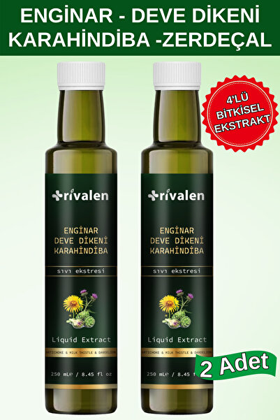 Rivalen Enginar - Deve Dikeni - Karahindiba Sıvı Ekstresi 250 ml x 2 Adet