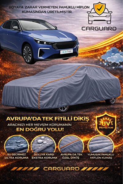 CarGuard TOGG T10 F uyumlu Miflonlu Premium Oto Araç Brandası Otomobil Örtüsü