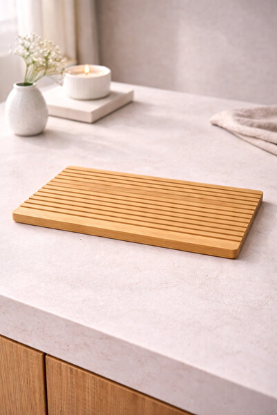 Janset Bamboo Striped Presentation Holder,Smooth Laser Cutting Cutting Board ...