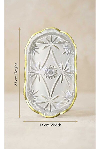 AR HOME 6 Pcs Serving Plate - Gold Colored