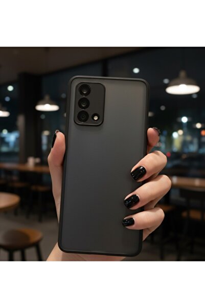 AKSEFİZZ Oppo A74 4G Kılıf Mat Buzlu Şeffaf Ince Tasarımlı Kapak