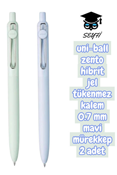 SEYFİKİRTASİYE uni-ball zento hibrit jel tükenmez kalem 0.7 mm mavi mürekkep ...