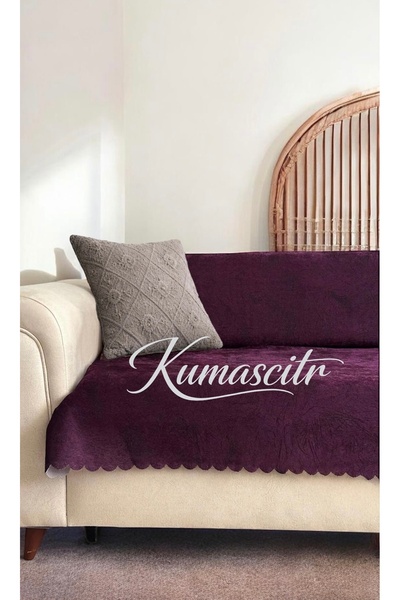 kumaşçıtr Неплъзгаща се основа Луксозна кадифена калъфка за диван - Удобна с ...