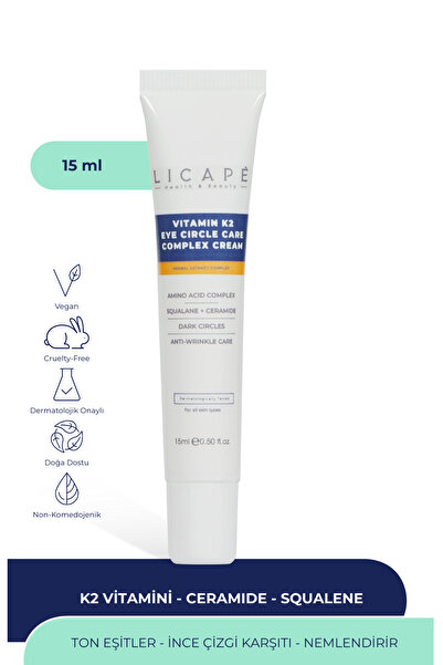 Licape Vitamin K2 Göz Çevresi Bakım Kremi 15ml