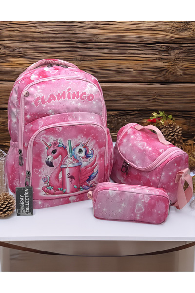 MegiHero Character Patterned Primary School Bag Girls' Primary School Bag Pin...