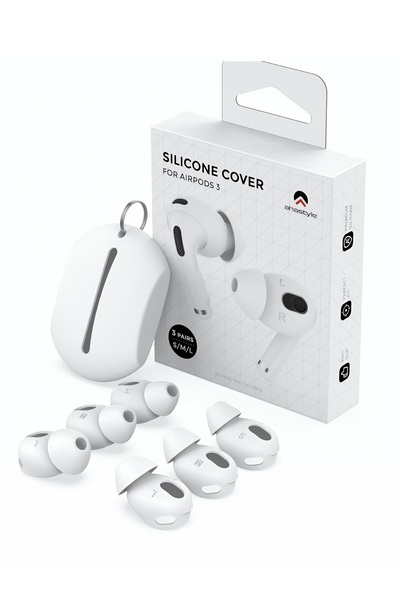 ucuzmi حامل سماعات الأذن المتوافق مع Airpods 3 -4 مع غطاء حماية لعزل الصوت بش...