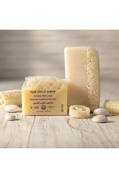 Wellasya Doğal Kabak Lifli Eşek Sütlü Sabun