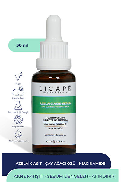 Licape Yağlı Ve Akneli Ciltler İçin Azelaic Acid Cilt Serumu 30ml