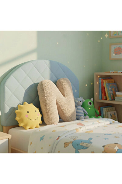 pufftable وسادة حرف N من القطيفة، وسادة زخرفية، قماش تيدي خروف، مقاس كبير