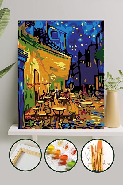 Palmiye Hobi Sanat Kırtasiye Sayılarla Boyama 40x50 Cm Tuval Seti Fırça Boya ...