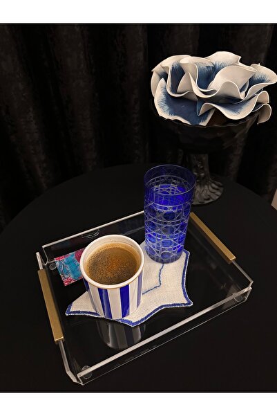 Tanrıkulu Design Düz Kulp Pleksi Sunum Tepsisi