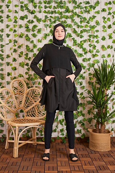 Moodbasic Sw36.231 Тюлевий купальник з деталями, чорний