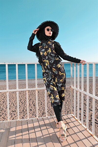 Moodbasic ŞİFON VOLANLI TESETTÜR MAYO