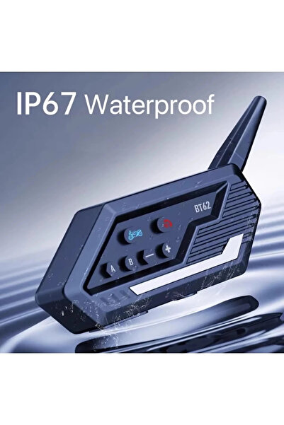 Kanonik Education Cască de motocicletă Bt62 Interfon Bluetooth cu 2 conexiuni...