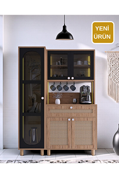 FLORADESİGN Ambiyans Kahve Köşesi Led Aydınlatmalı |Tempeli Karartma Cam ve J...