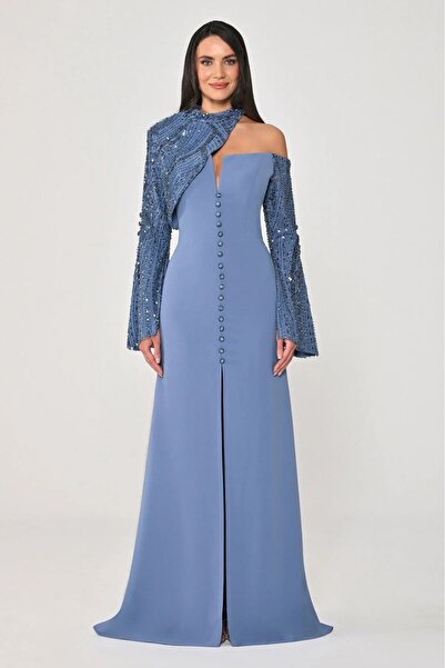 ALFABETA فستان سهرة فاخر بتصميم جذاب من قطعتين - الفابيتا