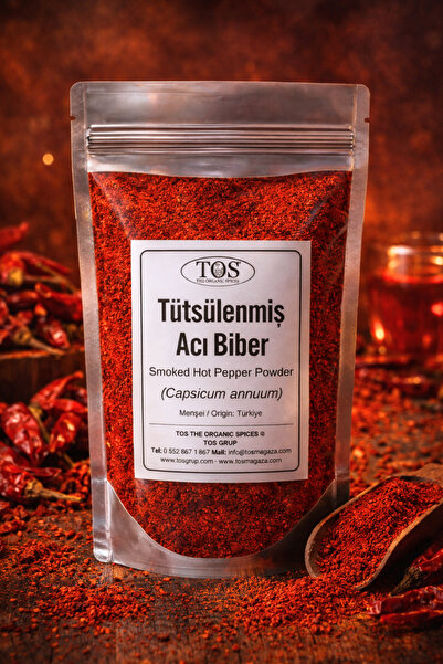 TOS The Organic Spices Tütsülenmiş (FÜME) Acı Biber 250 gr (1. KALİTE) Capsic...