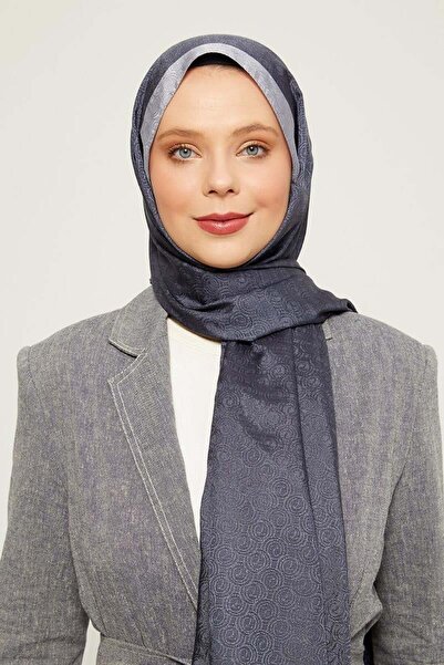 Levidor Σάλι με μονόγραμμα με μοτίβο κρίκου σε γκρι χρώμα