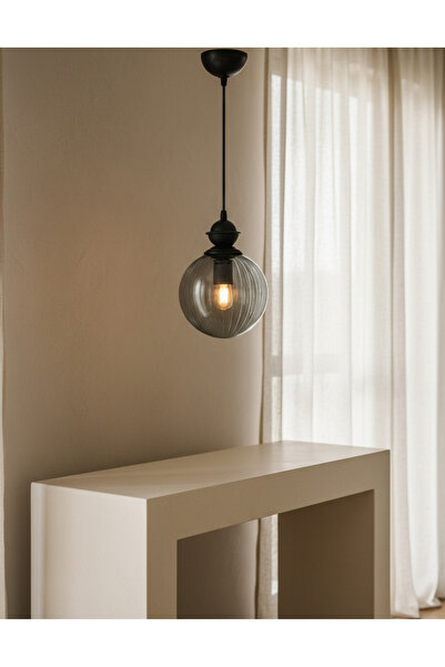 lüx aydınlatma İrem Modern Füme Cam Tekli Avize – Antre, Koridor, Oturma Odas...