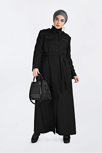 Alvina DÜĞMELİ KEMER DETAYLI PARDESÜ 1312