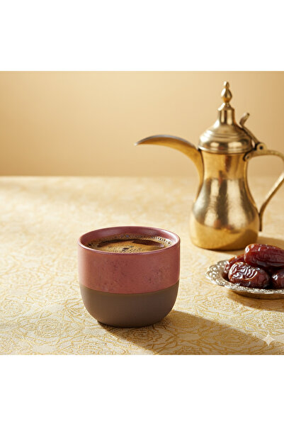 KB كوب قهوة مصنوع يدويًا من الفخار الخشن، سعة 120 مل - مثالي للقهوة العربية/ا...