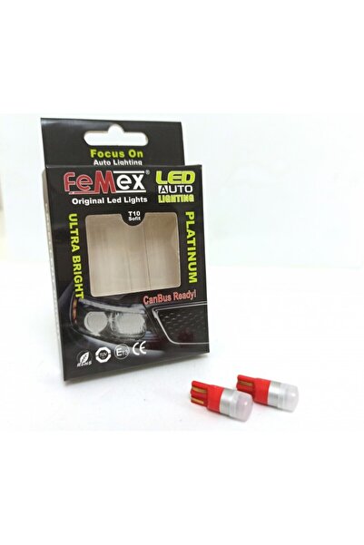 Sm Motors FEMEX T10 Ampul 1smd 3030 Chipset Mini KIRMIZI Led Aktif Canbus