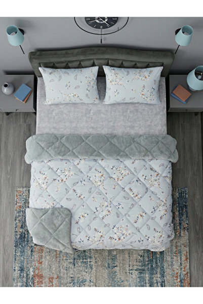 Çetinhome طقم لحاف ويلسوفت مزدوج منقوش (بدون ملاءات)