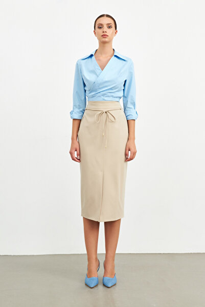 Setre Бежова пола с колан и колан