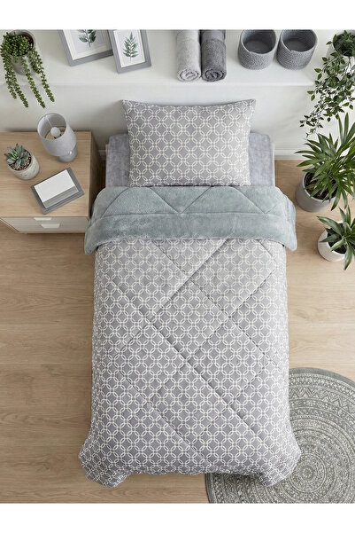 Çetinhome لحاف ويلسوفت فردي ذو وجهين مع غطاء وسادة، سطح ناعم 155 × 215 سم، سل...