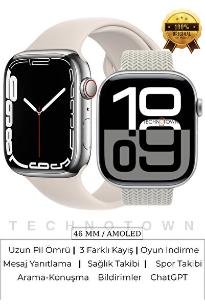TECHNOTOWN Smart Watch10 Pro+ Akıllı Saat+ChatGPT +Temassız Ödeme +Mesaj Yanı...