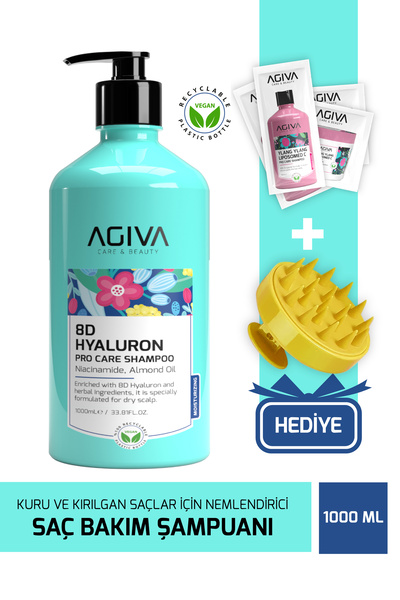 Agiva Care&Beauty 8d Hyaluron Kuru ve Kırılgan Saçlar İçin Nemlendirici Saç B...