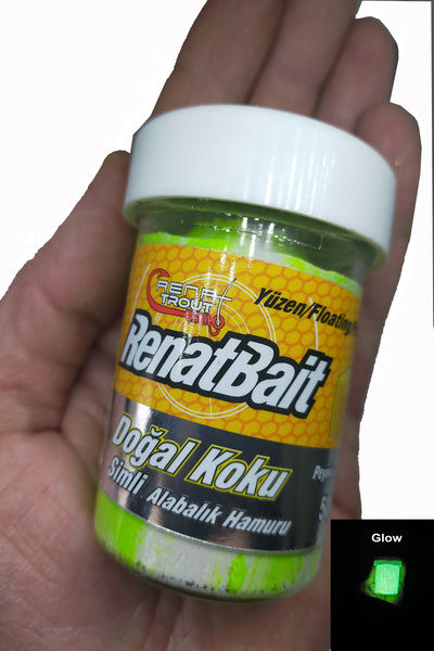 Renat RenatBaits Glow Yeni Üretim Trout Bait Peynir Kokulu Simli Yüzen Alabal...