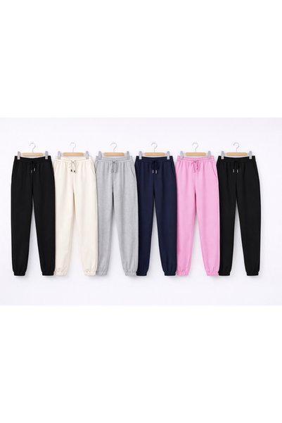 Flora Women's Jogger Sweatpants with Elastic Cuffs, Two-Thread Compact Combed Cotton Fabric