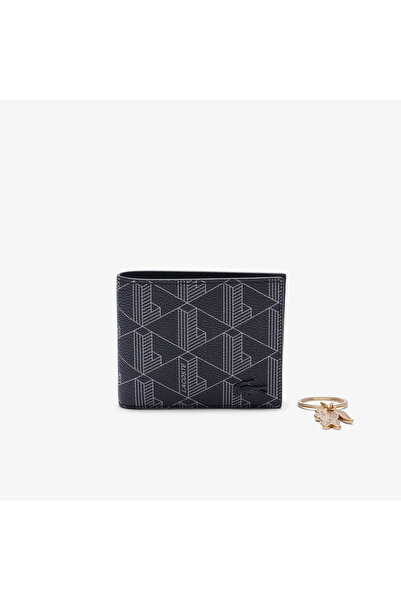 Lacoste The Blend Erkek Monogram Siyah Cüzdan